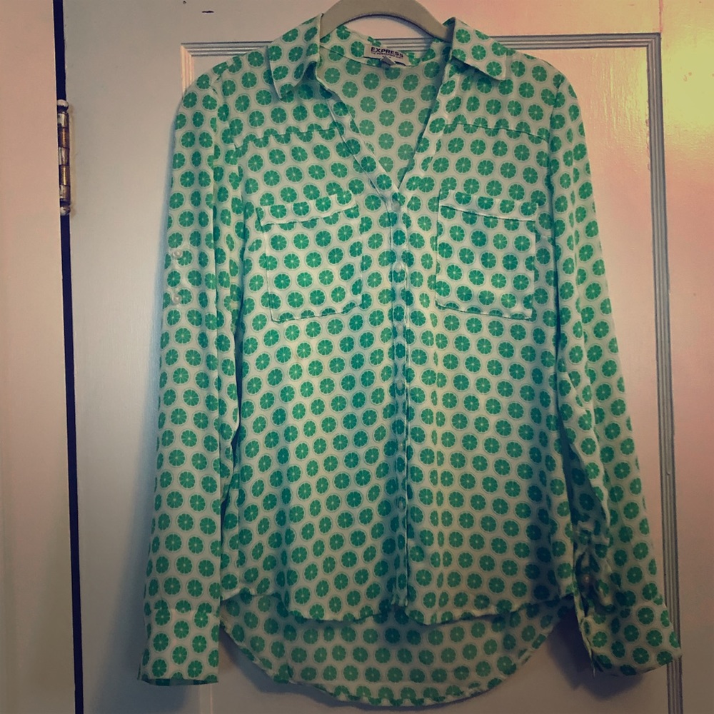 Express lime “Portofino” dress shirt